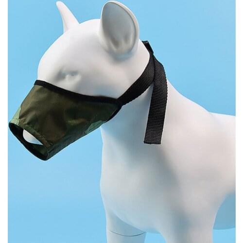 Pet Dog Muzzles Anti Bark Bite Chew Mesh Mask Adjustable Polyester Dog Mouth Muzzle For Small Medium Dogs Training Products