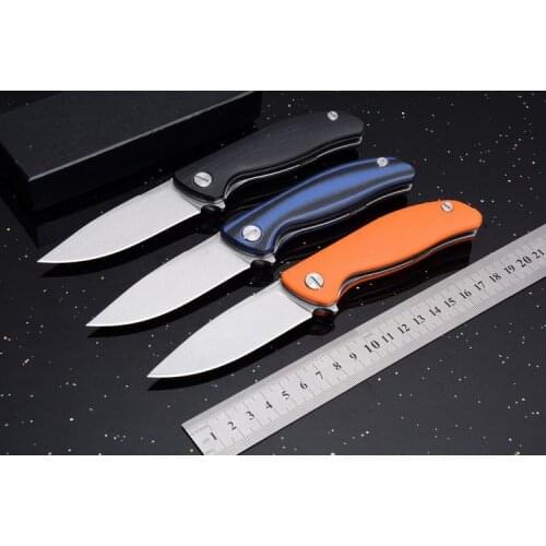 New 038 tactical pocket G10+steel handle 440c blade outdoor camping hunting folding knives Survival Utility knife EDC tools