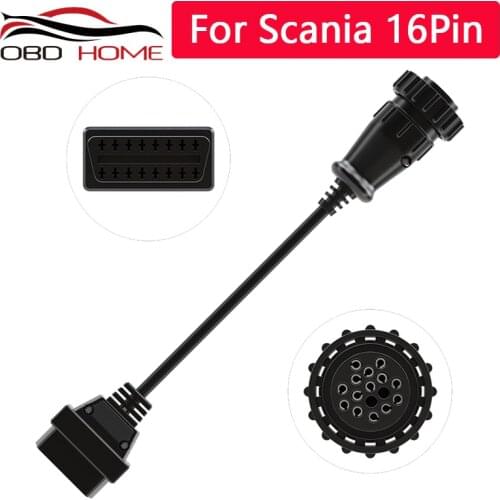 OBD2 Scanner Diagnostic Tool For Scania Truck OBD To OBD2 16pin OBD 2 Extension Cable For SCANIA Truck 16 Pin Connector Truck