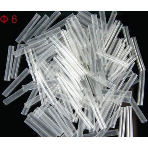8M 6mm Dia Ratio 2:1 Clear Transparent Non Halogen Thick Wall Soft Audio Cable Headset Line Heat Shrink Shrinkable Tube