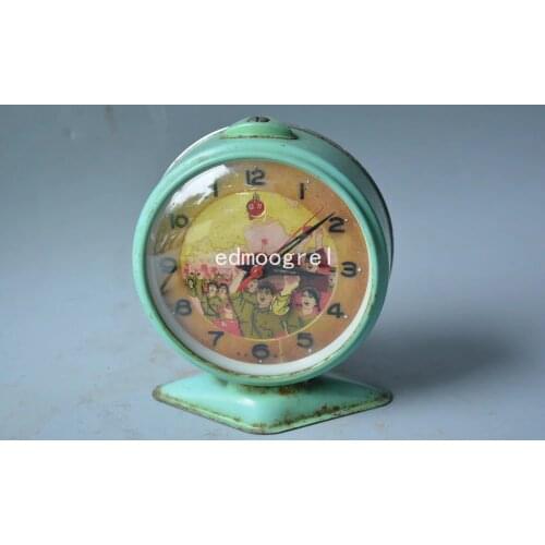 Rare Chinese old copper beauty clock,Working properly,Mao ze dong,sixties of 20th century,02,beautifully designed,Free shipping