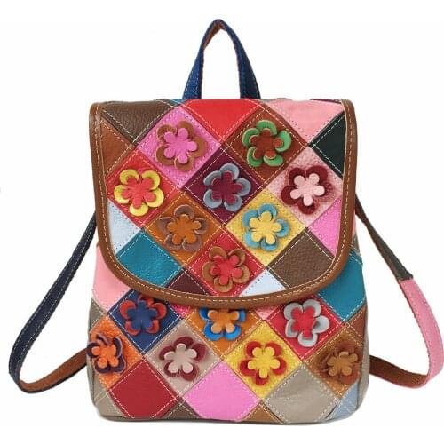 European Retro 3D Flower Rainbow Tote Luxury Designer Womens Bag Woven Handmade Backpack Shoulder Bag Messenger Bag Female Bag