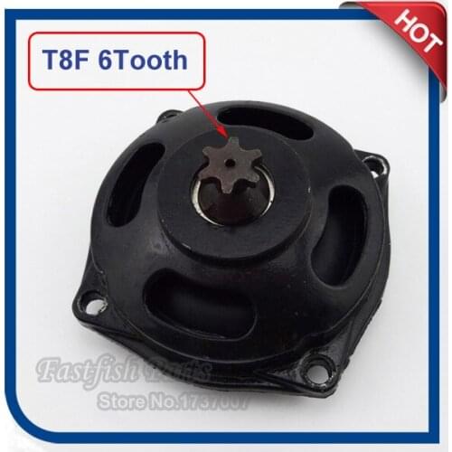 T8F 6 Tooth Pocket Bike Clutch Gear Box Drum For 47cc 49cc 2 stroke Mini Moto Motorcycle Parts