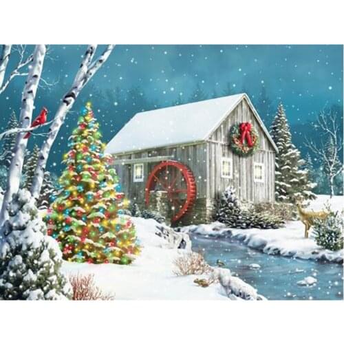 Embroidery Handicrafts Diy Diamond Embroidery Craft Kits Winter Snow Christmas 5d Diamond Painting Wall Arts Decor TT474