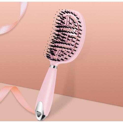 Women Female Hair Scalp Massage Comb Bristle&Nylon Hairbrush Wet Curly Detangle Hair Brush for Salon Hairdressing Styling Tools