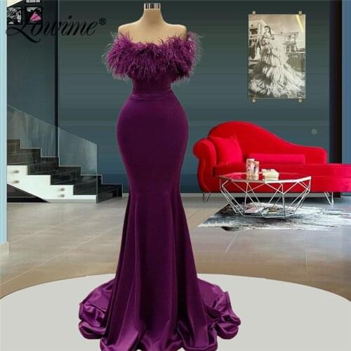 Purple Strapless Long Mermaid Prom Dresses 2021 Plus Size Satin Wedding Party Gowns Robe Formal Customized Evening Dress Vestido