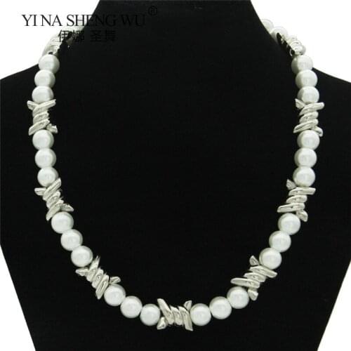 Punk Thorns Imitation Pearls Cuban Choker Necklace For Women Girl Hip Hop Cool Men Necklace Trendy Choker Jewelry Accessories