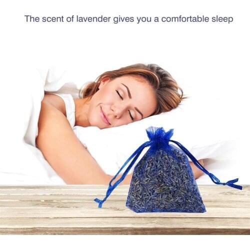 1Pcs Real Lavender Organic Dried Flowers Sachets Buds Home Air Inside Fresher Car Bag Car Supplies Fragrance Decor X0L3