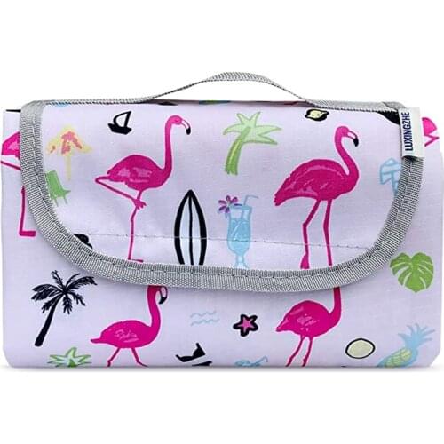 2021 Extra Large Outdoor Picnic Blanket Patterned Waterproof Sandproof Camping Portable Handy Mat Colorful Foldable Be