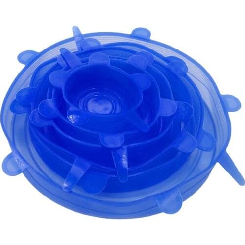 2021 Silicone Stretch Lids Universal Lid Food Fresh Cover Stretch Lids Cookware Bowl Pot Lid Cooking Microwave Cover 5z