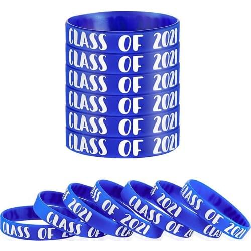 2021 Unisex Graduation Gifts Bracelet Silicone Wristband Rubber Wrist Band For Women Men Friendship Gift Cosplay Party Supplies