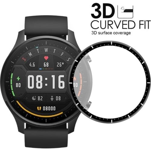 3D Curved Edge Protective Film For Xiaomi Mi Watch Color Global Version Full Screen Coverage Protector Film