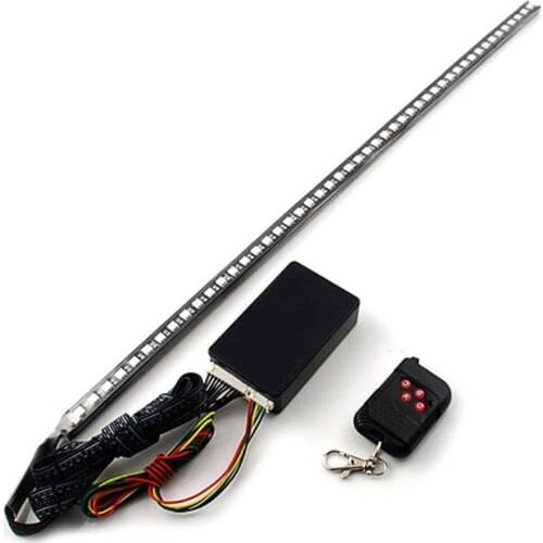 56CM 7 Color 48 LED RGB Scanner Flash Car Strobe Knight Rider Kit Light Strip