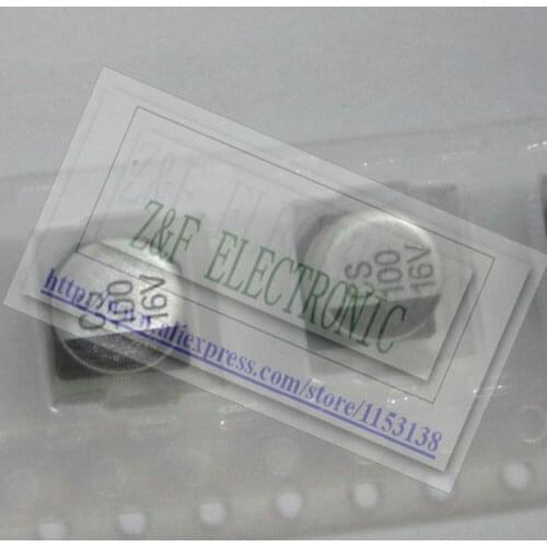 CS-100UF-16V 6.3*5.4mm 100UF 16V CS 100 16V SMD Aluminum electrolytic capacitor NEW ORIGINAL 100pcs/lot