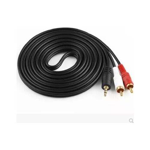 1pcs 3.5mm Jack To 2 RCA Audio Cables 1.5M/3M/5M 3.5 Male To RCA Male Gold Plated Coaxial Aux Cable For Laptop TV DVD Amplifie