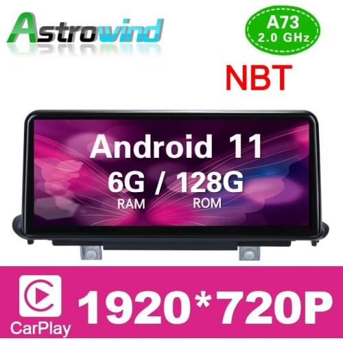 10.25 inch 4G RAM 64G ROM Android 10.0 System Car GPS Navigation Media Stereo Radio For BMW X5 F15 X6 2014- 2017 with NBT System