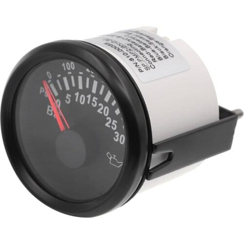 Boat Car Oil Pressure Meter Gauge Indicator 0-435Psi, 0~ 30bar Display
