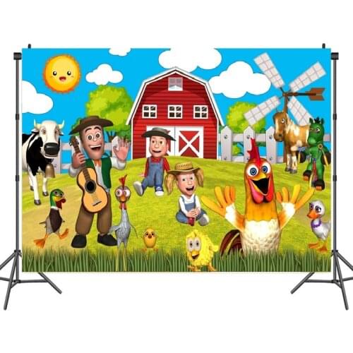 La Granja De Zenn Theme Party Backdrops the Zenon Farm Baby Shower Kids Birthday Party Decoration Photography Background Props