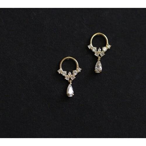 Liemjee Elegant S925 Silver Zircon Hollow Flower Basket Earrings Fashion Jewelry For Women Luxury Namour Charm Gift All Seasons