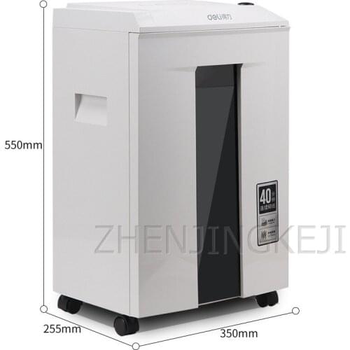 Electric 220V Office High Power Shredder 40 Minutes Continuous Crusher Low Noise 20L Large Capacity File Shredding Tools