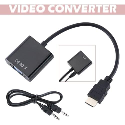 HD 1080P Digital to Analog Converter Cable HDMI-compatible to VGA Adapter For PS3 PC Laptop TV Box to Projector Displayer