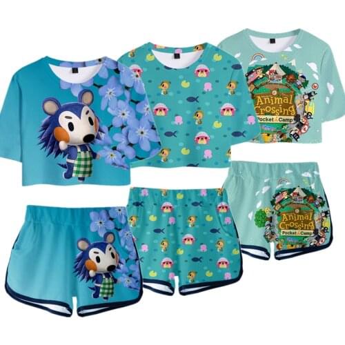 Animal Suits Cosplay Costume T-shirt Shorts Tom Cross Nook Shirt Clothing Girls Women Short Sleeve Sport Shorts Running Set