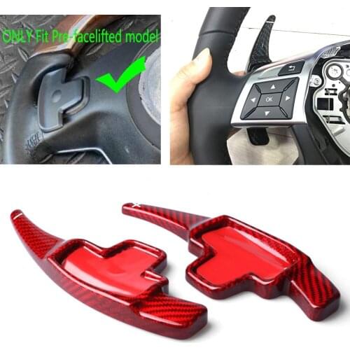 2Pcs Carbon Fiber Steering Wheel shift Paddle Shifter for Mercedes Benz A B C E GLA GLS M GL Class GLK SLK X166 W166 W218 X156