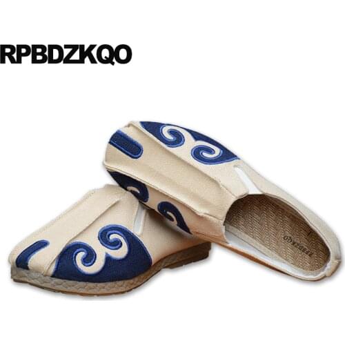 Spring 2021 Slip On Flats Cheap And Autumn Hemp New Canvas Fashion Men Casual Slip-ons Shoes Designer Espadrilles Embroidery