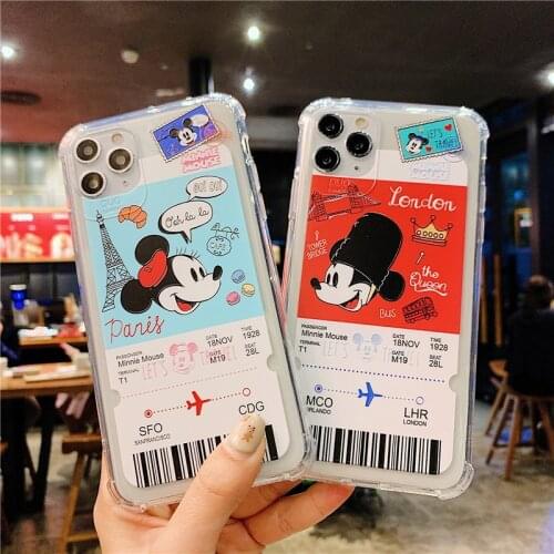 Disney Ticket Mickey All-inclusive Soft Case for iPhone 12 11 Pro Max XR XS Max 7 8 Plus X SE Full Body Phone Back Cover