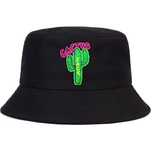 2021 New Travis Scotts Cactus Jack Bucket Hat Astroworld Print Casual Hats For Men Women Black Fishing Hat Dropshipping
