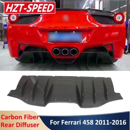 Real Carbon Fiber or FRP Rear Bumper Lip Diffuser SP Style Back Chin Protector For Ferrari 458 2011-2016 Modification