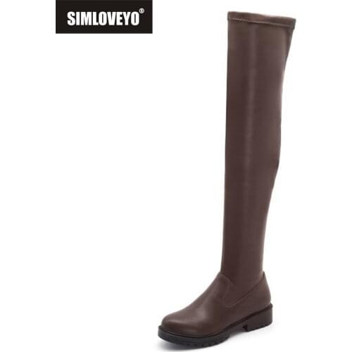 SIMLOVEYO Brand Design Female High Thigh High Boots Fashion Women Cosplay Shoes Woman Spring Autumn Casual Female over the knee