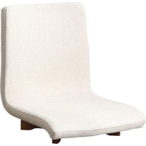 Modern 360-Degree Swivel Floor Chair w/Lumbar Support Japanese Style Home Office Furniture Tatami Zaisu Legless Chair Sitting