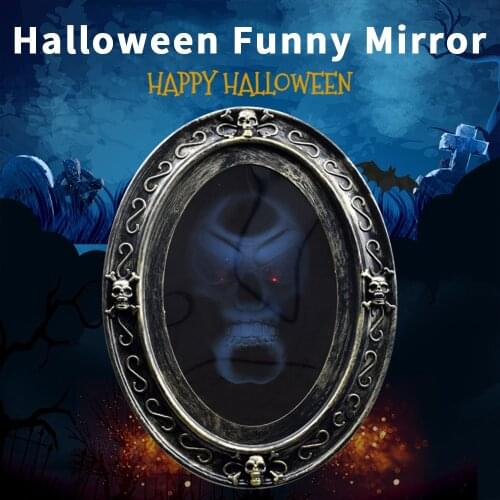 Halloween Scary Skull Magic Mirror Halloween Decoration Scary Magic Mirror Halloween Toy Ghost Called Magic Mirror Holiday Props