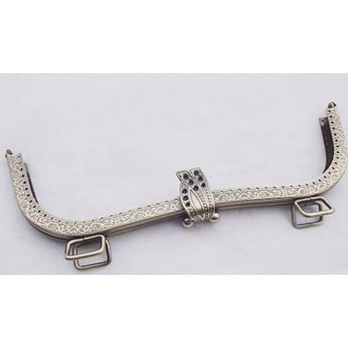 26cm length big size M shape women diy purse frame bag making metal clasp hardware accessories 5pcs/lot