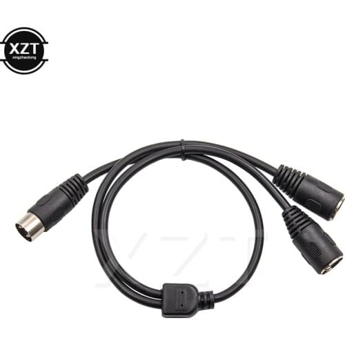 1pc Adapter Cable 5 PIN MIDI DIN 1 Male Plug to 2x Female Socket Y Splitter Adapter Cable 50cm Converter 5 pin extension cable