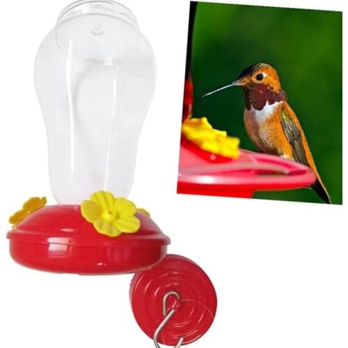 1pcs Bird Water Feeder Bottle Plastic Hanging Hummingbird Feeder Garden Outdoor With Hooks Iron Hook Bird Feeder Pet Supplies