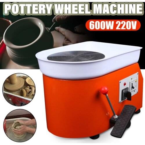 25CM Turning Electric Pottery Wheel Ceramic Machine 220V 600W DIY Mini Ceramic Clay Pottery Forming Tools for Art Ceramic Works