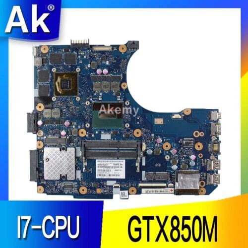 AK N551JK Laptop motherboard for ASUS N551JK G551JK N551JQ N551JW N551JM N551J Test original mainboard I7-CPU GTX850M