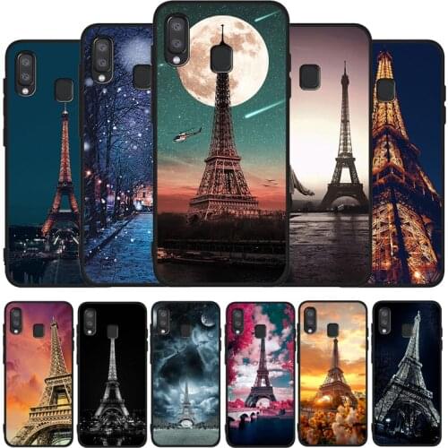 Love London Paris Eiffel tower France Black Phone Case For Samsung Galaxy A71 A51 A41 A31 A20E A10 A20 A40 A50 A70 M30S M20 A7
