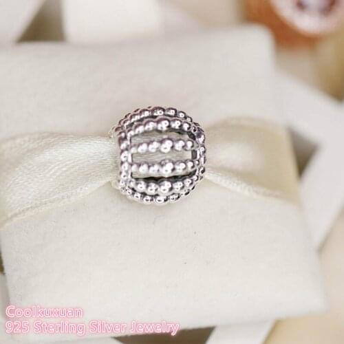 Mothers Day 100% 925 Sterling Silver Beaded Openwork Charm beads Fits Original Pandora bracelets Jewelry Making