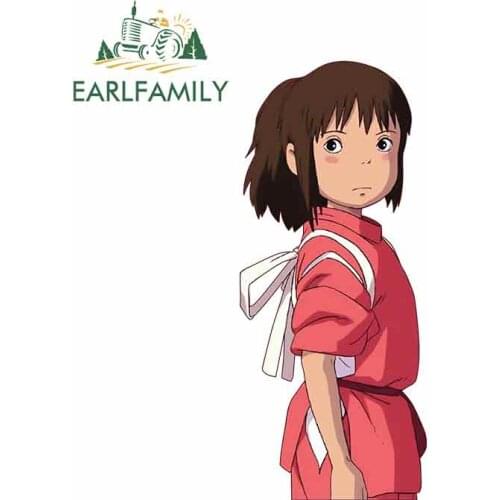 EARLFAMILY 13cm x 5.9cm For Spirited Away DIY Car Sticker Graffiti Decal Sunscreen Occlusion Scratch Suitcase Vinyl Material