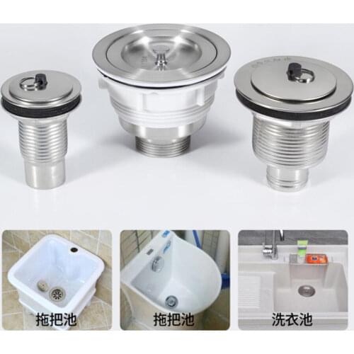 Kitchen Stainless Steel Sink Drain Filter Water Deodorant Drain Pipe Mop Pool Sink Strainer Sewer Bathroom Accessories