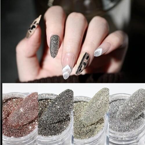 Holographic Nail Powder Glitter Super bright mixed sequins Chrome Pigment Dust Nail Art Decorations Manicure DIY Nail Glitter