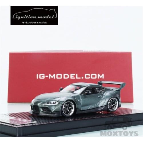 IG 1:64 PANDEM Supra (A90) Matte Blue Gray/Green/Blue Metallic Diecast Model Car