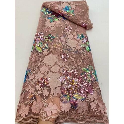 Exquisite and fashionable colorful sequin flower tulle embroidery, French tulle lace, suitable for ladies' skirts