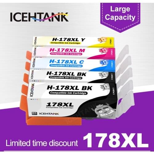 ICEHTANK Remanufactured Ink Cartridge Replacement For HP 178 178XL For HP178 Photosmart C5383 C309a C310 C410 D5460 Printer Ink