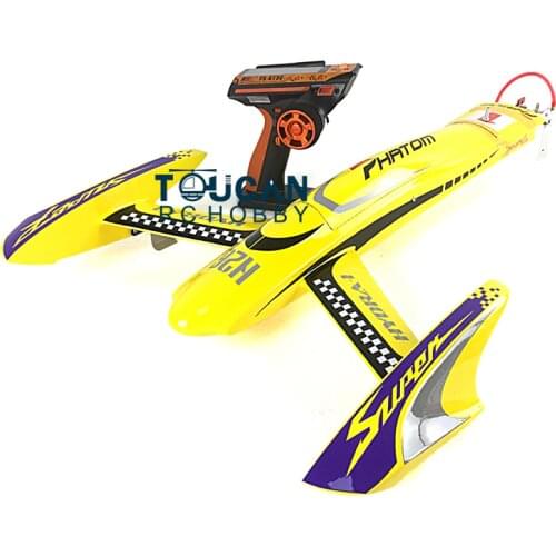H660 RTR Kevlar Electric RC Boat 100KM/H RadioSys Battery Brushless Motor Yellow THZH0043