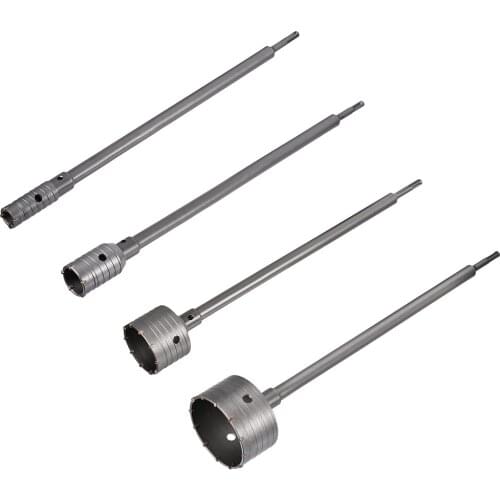 Uxcell 30-105mm Wall Drill Bit Hole Saw Cutter 490mm Drilling Depth for SDS X4 Impact Drill Drilling Walls Stones Bricks etc
