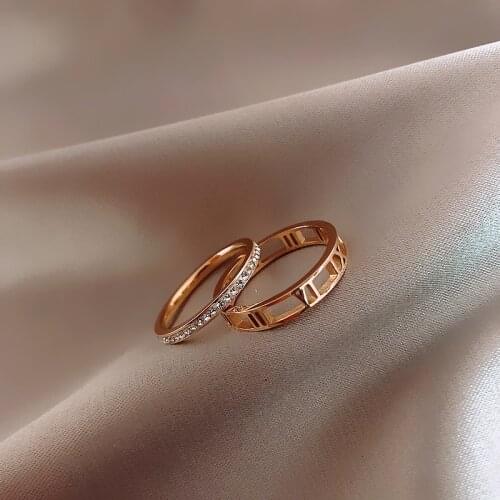 Stainless Steel Zircon Ring With Stone For Woman Girl For Men Couple Ring Wedding Ring